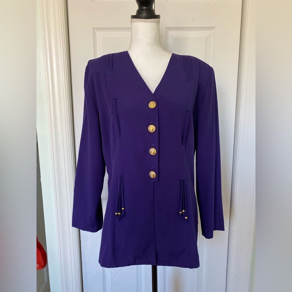 1980s Scarlet Western Style Purple Jacket